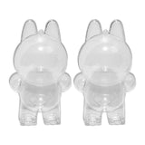 Maxbell 2Pcs Doll Display Case Convenient Accessory Lightweight Pendant Storage Case Standing 10.5cmx17cm