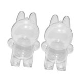 Maxbell 2Pcs Doll Display Case Convenient Accessory Lightweight Pendant Storage Case Standing 10.5cmx17cm