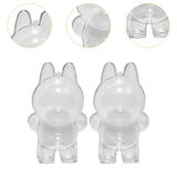 Maxbell 2Pcs Doll Display Case Convenient Accessory Lightweight Pendant Storage Case Standing 10.5cmx17cm