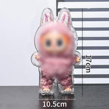 Maxbell 2Pcs Doll Display Case Convenient Accessory Lightweight Pendant Storage Case Standing 10.5cmx17cm