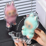 Maxbell 2Pcs Doll Display Case Convenient Accessory Lightweight Pendant Storage Case Standing 10.5cmx17cm