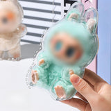 Maxbell 2Pcs Doll Display Case Convenient Accessory Lightweight Pendant Storage Case Sitting 8cmx15.5cm