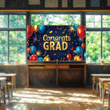 Maxbell Large Congrats Graduation Banner Supplies Congratulations Backdrop Graduate Banner