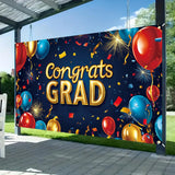 Maxbell Large Congrats Graduation Banner Supplies Congratulations Backdrop Graduate Banner