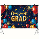 Maxbell Large Congrats Graduation Banner Supplies Congratulations Backdrop Graduate Banner