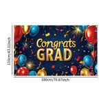 Maxbell Large Congrats Graduation Banner Supplies Congratulations Backdrop Graduate Banner