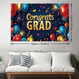 Maxbell Large Congrats Graduation Banner Supplies Congratulations Backdrop Graduate Banner