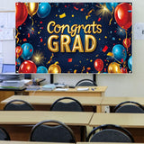 Maxbell Large Congrats Graduation Banner Supplies Congratulations Backdrop Graduate Banner