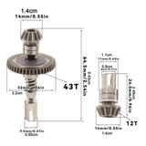 Maxbell Remote Control Car Sliper Clutch Central Drive Shaft for 124017 124010 Parts