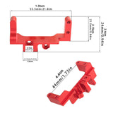 Maxbell Front Axle Servo Mount Bracket Aluminum for Meijiaxin H12Y H12Y+ 1:12 RC Car Red