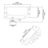 Maxbell Front Axle Servo Mount Bracket Aluminum for Meijiaxin H12Y H12Y+ 1:12 RC Car Silver