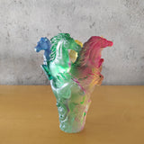 Maxbell Flower Vase Glass Cute Modern Ornament Horse Glass Figurine Room Decorations