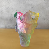 Maxbell Flower Vase Glass Cute Modern Ornament Horse Glass Figurine Room Decorations