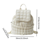 Maxbell Quilted Backpack Lightweight Laptop Soft Hiker Pack for Picnic Gym Umbrellas White