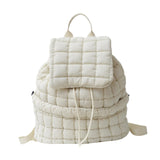 Maxbell Quilted Backpack Lightweight Laptop Soft Hiker Pack for Picnic Gym Umbrellas White