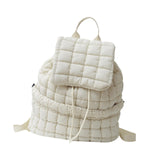 Maxbell Quilted Backpack Lightweight Laptop Soft Hiker Pack for Picnic Gym Umbrellas White