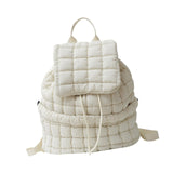 Maxbell Quilted Backpack Lightweight Laptop Soft Hiker Pack for Picnic Gym Umbrellas White