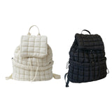 Maxbell Quilted Backpack Lightweight Laptop Soft Hiker Pack for Picnic Gym Umbrellas White