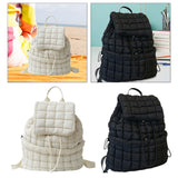 Maxbell Quilted Backpack Lightweight Laptop Soft Hiker Pack for Picnic Gym Umbrellas White