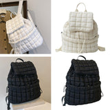 Maxbell Quilted Backpack Lightweight Laptop Soft Hiker Pack for Picnic Gym Umbrellas White