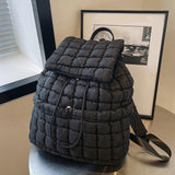 Maxbell Quilted Backpack Lightweight Laptop Soft Hiker Pack for Picnic Gym Umbrellas Black