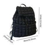 Maxbell Quilted Backpack Lightweight Laptop Soft Hiker Pack for Picnic Gym Umbrellas Black