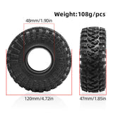 Maxbell 4x 1:10 Easy to Use Versatile Accessories RC Crawler Tires for TRX4 D90 D298