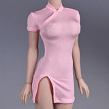 Maxbell 1:6 Scale Women Cheongsam Dress Cosplay for 12'' Action Figure Body Dress up Pink