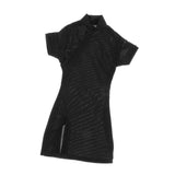 Maxbell 1:6 Scale Women Cheongsam Dress Cosplay for 12'' Action Figure Body Dress up Black