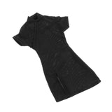 Maxbell 1:6 Scale Women Cheongsam Dress Cosplay for 12'' Action Figure Body Dress up Black