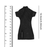 Maxbell 1:6 Scale Women Cheongsam Dress Cosplay for 12'' Action Figure Body Dress up Black