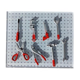 Maxbell 8Pcs 1/64 Car Garage Tools Set Mini for Architecture Model Car Repair Tools Red