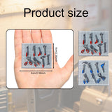 Maxbell 8Pcs 1/64 Car Garage Tools Set Mini for Architecture Model Car Repair Tools Blue