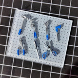 Maxbell 8Pcs 1/64 Car Garage Tools Set Mini for Architecture Model Car Repair Tools Blue