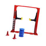 Maxbell 1/64 Diorama Garage Tools Lift Gantry Oil Drum Display Scene Model Miniature Red Lift