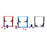 Maxbell 1/64 Diorama Garage Tools Lift Gantry Oil Drum Display Scene Model Miniature Red Lift