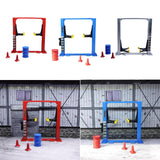 Maxbell 1/64 Diorama Garage Tools Lift Gantry Oil Drum Display Scene Model Miniature Red Lift