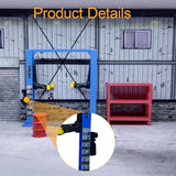 Maxbell 1/64 Diorama Garage Tools Lift Gantry Oil Drum Display Scene Model Miniature Blue Car Lift