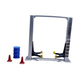 Maxbell 1/64 Diorama Garage Tools Lift Gantry Oil Drum Display Scene Model Miniature Argent Lift