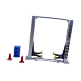 Maxbell 1/64 Diorama Garage Tools Lift Gantry Oil Drum Display Scene Model Miniature Argent Lift