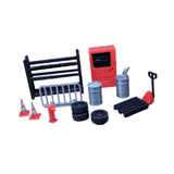 Maxbell 1/64 Scale Diorama Garage Accessories Simulation Oil Drums Auto Repair Tools