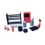 Maxbell 1/64 Scale Diorama Garage Accessories Simulation Oil Drums Auto Repair Tools