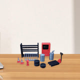 Maxbell 1/64 Scale Diorama Garage Accessories Simulation Oil Drums Auto Repair Tools