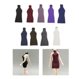 Maxbell 1:12 Women Dress Mini Doll Elastic Dress for 6inch Action Figure Accessories black