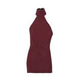 Maxbell 1:12 Women Dress Mini Doll Elastic Dress for 6inch Action Figure Accessories red