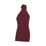 Maxbell 1:12 Women Dress Mini Doll Elastic Dress for 6inch Action Figure Accessories red