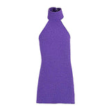 Maxbell 1:12 Women Dress Mini Doll Elastic Dress for 6inch Action Figure Accessories purple
