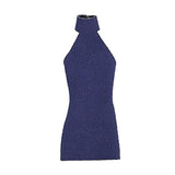 Maxbell 1:12 Women Dress Mini Doll Elastic Dress for 6inch Action Figure Accessories Navy