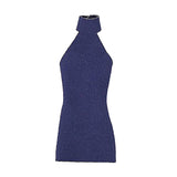Maxbell 1:12 Women Dress Mini Doll Elastic Dress for 6inch Action Figure Accessories Navy