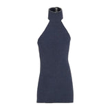 Maxbell 1:12 Women Dress Mini Doll Elastic Dress for 6inch Action Figure Accessories Dark Blue
